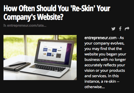 Is It Time For You To ‘Re-Skin’ Your Company’s Website?