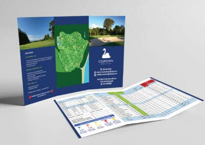 Courtown Golf Club scorecard and course map brochure