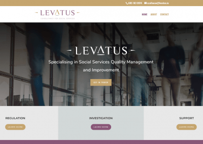 Screenshot of completed eCommerce website for Levatus
