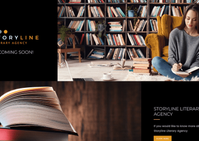Screenshot of completed eCommerce website for StoryLine Literary Agency